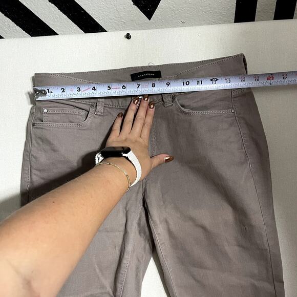 Ann Taylor The Skinny Modern Fit Stretch Pants Taupe‎ Muted Mauve - Size 6 - Picture 7 of 8